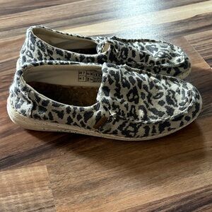 Hey Dude Misty Woven Cheetah Gray